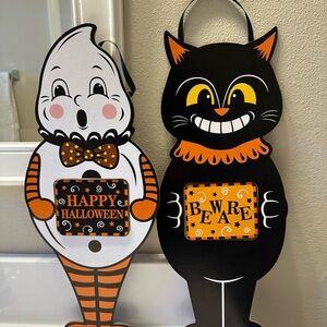 Inspire vintage Halloween Ghost and Cat Wall Decor